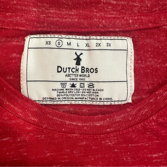 Unisex Dutch Bros ‘Drink One For Dane’ Limited Edition Maroon Red SMALL+MEDIUM - Picture 7 of 8